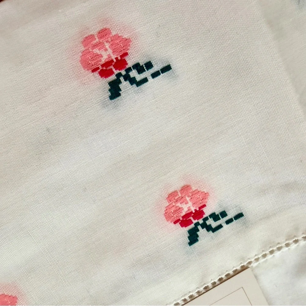 NOS Dan River Combed Percales Fashion Borders Cotton Two Pillowcases 42 x 38 1/2